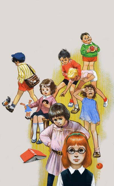 Bambini che giocano e litigano da English School