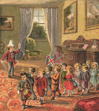 Bambini che giocano ai soldati da English School