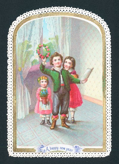 Bambini con ghirlanda e fiori da English School