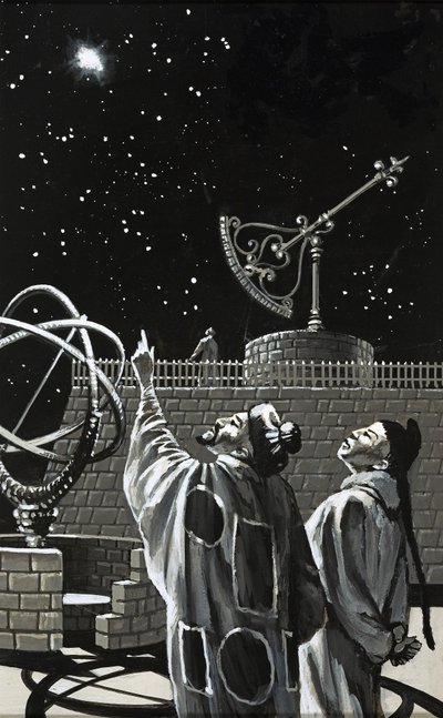 Astronomi cinesi che cercano segni nel cielo da English School