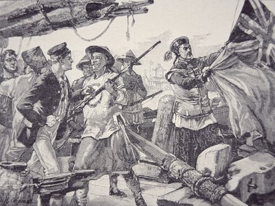 I cinesi salgono a bordo della nave britannica 