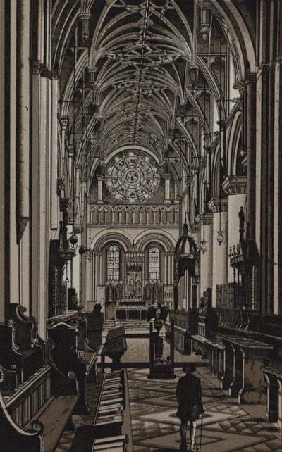 Cattedrale di Christ Church, Oxford (litografia) da English School