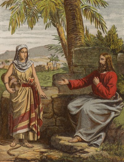 Cristo e la donna di Samaria da English School