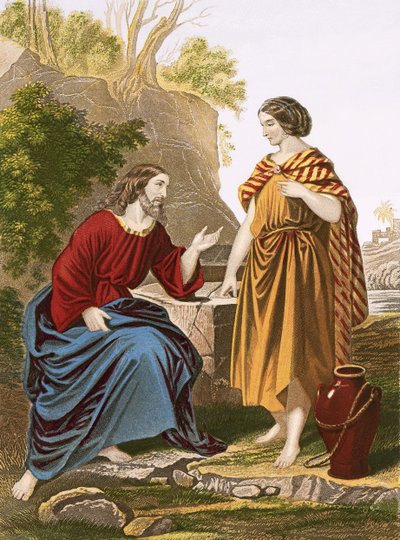 Cristo e la donna di Samaria da English School