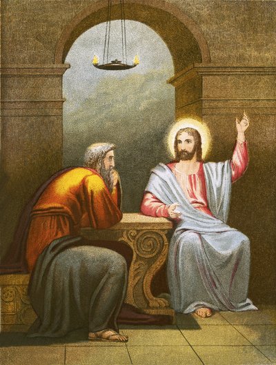 Cristo che istruisce Nicodemo da English School