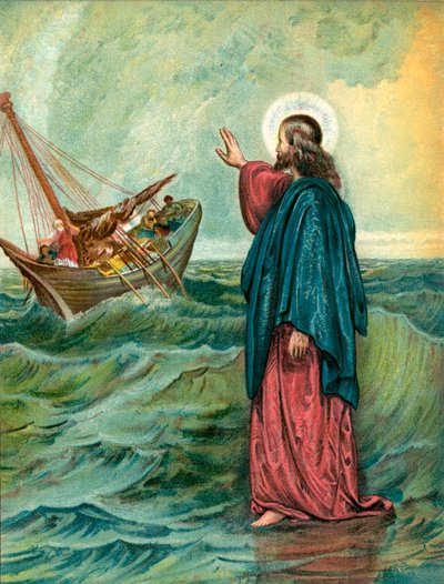 Cristo che cammina sul mare da English School