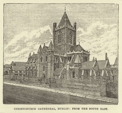 Cattedrale di Christchurch, Dublino, da sud-est da English School