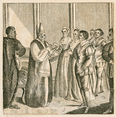 Battesimo della Principessa Elisabetta, figlia di Re Enrico VIII da English School