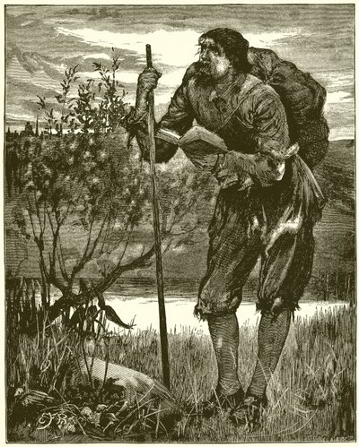 Cristiano visto da Bunyan nel suo sogno. Ho visto un uomo vestito di stracci da English School