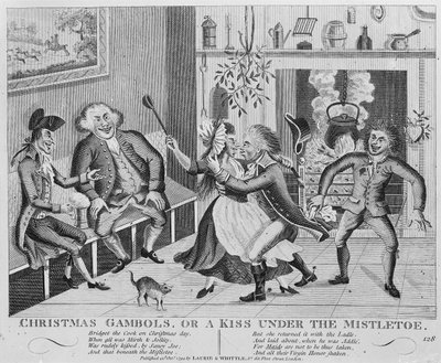 Giochi di Natale, o un bacio sotto il vischio, 1794 da English School