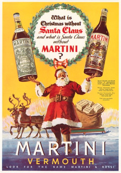 Pubblicità natalizia per Martini vermouth da English School