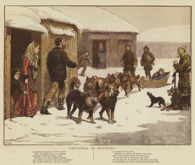 Natale in Manitoba (cromolitografia) da English School