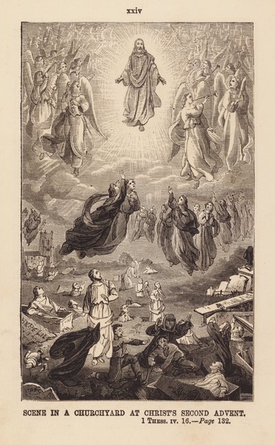 Il secondo avvento di Cristo (incisione) da English School