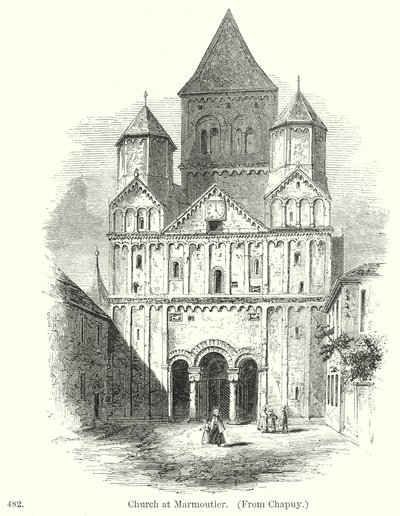 Chiesa di Marmoutier (incisione) da English School
