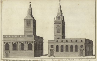Chiesa di Santa Maria Maddalena in Old Fish Street e Chiesa di San Lorenzo Jewry, Londra da English School