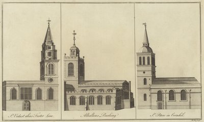 Chiese di San Vedast, Foster Lane, Allhallows, Barking e San Pietro in Cornhill, Londra da English School