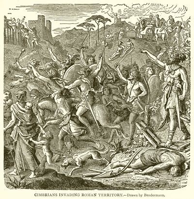 I cimbri invadono il territorio romano da English School