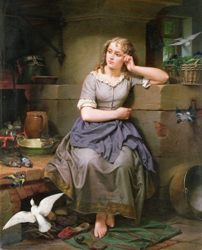 Cenerentola e gli uccelli, 1868 da English School