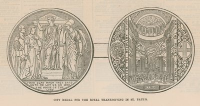 Medaglia della città per il Ringraziamento Reale alla Cattedrale di San Paolo, Londra da English School