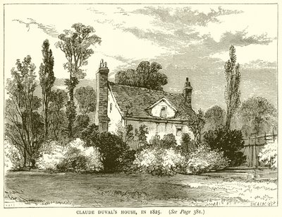 Casa di Claude Duval, nel 1825 da English School