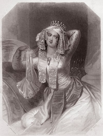 Cleopatra (Antonio e Cleopatra) - Galleria delle donne di Shakespeare, collezione di quarantacinque ritratti seri degli artisti londinesi del primo Ottocento, arricchita da note critiche e letterarie circa 1838 da English School
