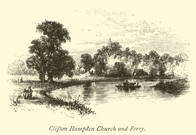Chiesa e traghetto di Clifton Hampden da English School