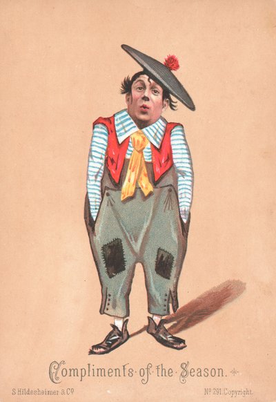 Clown, cartolina di Natale da English School