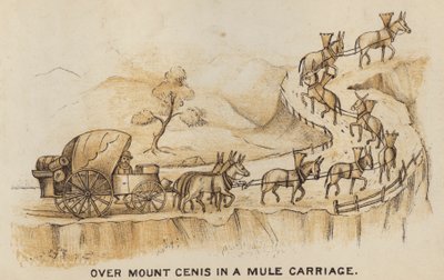 Carrozze e trasporti: Attraverso il Monte Cenis in una carrozza trainata da muli da English School