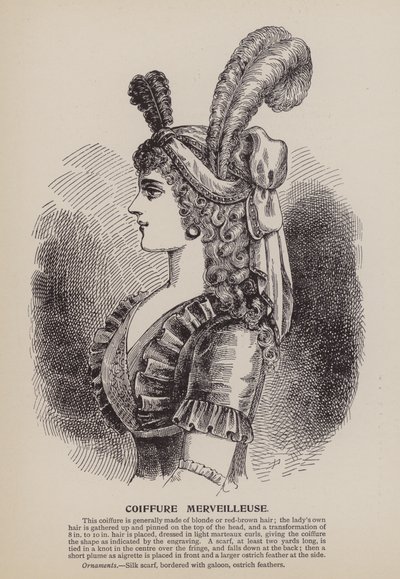 Coiffure Merveilleuse (incisione) da English School