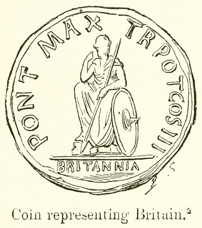 Moneta rappresentante la Britannia da English School