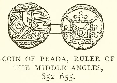 Moneta di Peada, Sovrano degli Angli Centrali, 652-655 da English School