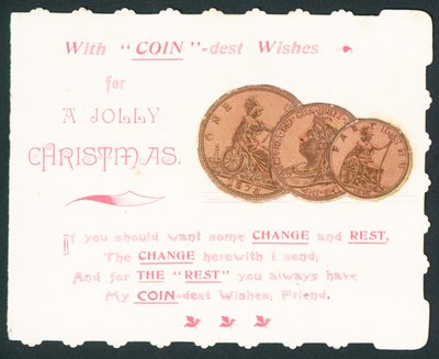 Monete, Cartolina di Natale da English School