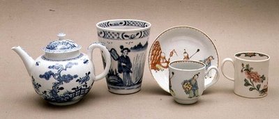 Collezione di porcellane di Liverpool da English School