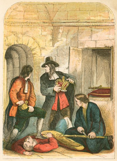 Il colonnello Blood ruba i gioielli della corona dalla Torre da English School