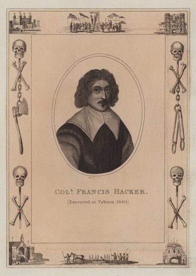 Colonnello Francis Hacker, giustiziato a Tyburn, 1660 da English School