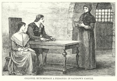 Il colonnello Hutchinson prigioniero nel castello di Sandown da English School