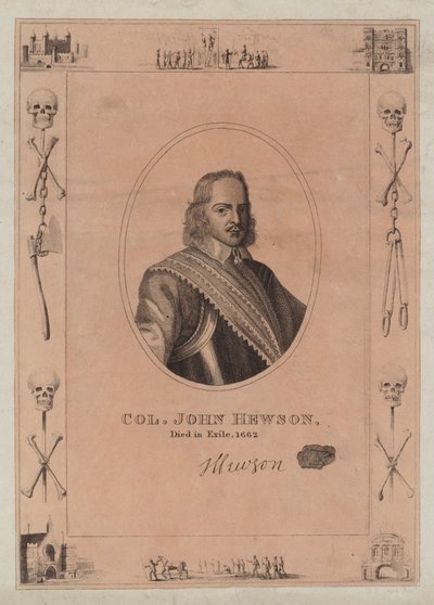 Colonnello John Hewson, morto in esilio, 1662 da English School
