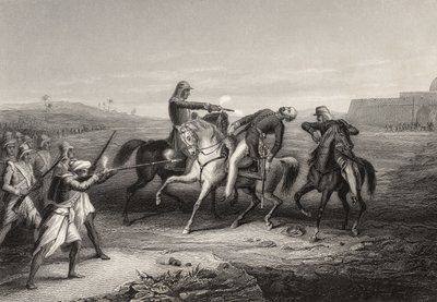 Il colonnello John Platt ucciso dai ribelli a Mhow, 1 luglio 1857, da 