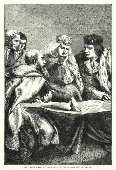Colombo espone i suoi Piani a Ferdinando e Isabella da English School