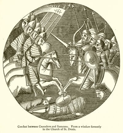 Combattimento tra Crociati e Saraceni da English School