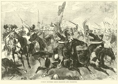 Combattimento tra Dragoni Sassoni e Cacciatori, settembre 1870 da English School