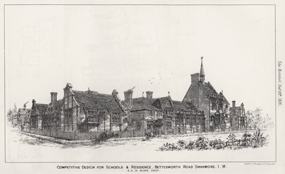 Progetto competitivo per scuole e residenza, Bettesworth Road, Swanwore, Isola di Wight da English School