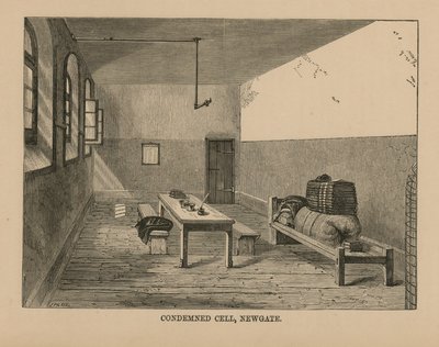 Cella dei condannati nella prigione di Newgate da English School