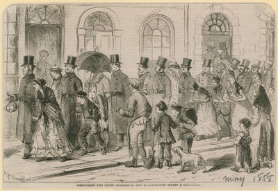 Condurre le accuse notturne al tribunale di polizia di Marlborough Street da English School