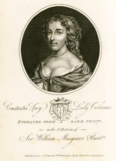 Constantia Lucy, Lady Colerane da English School