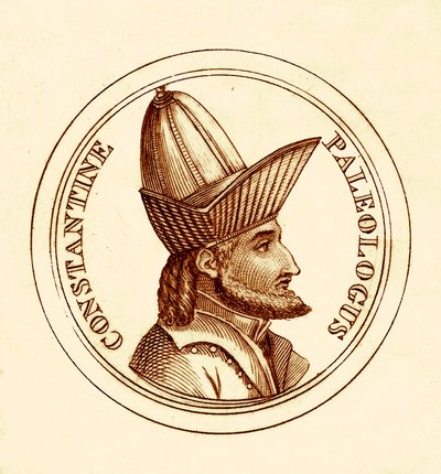 Costantino Paleologo, illustrazione da Il Dizionario Storico Universale di George Crabb, pubblicata nel 1825 da English School