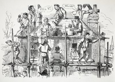 Operai edili, illustrazione da Punch da English School