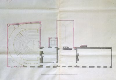 Disegno contrattuale per il primo piano della Royal Institution, 1800 da English School