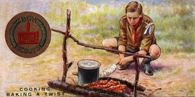 Distintivo di Competenza di Cucina per Scout - Cottura di un Twist, 1929 da English School