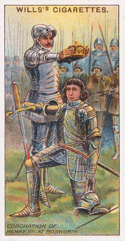 Incoronazione di Enrico VII a Bosworth da English School